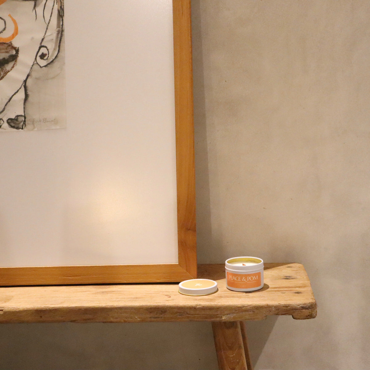 Peace & Pom scented candle
