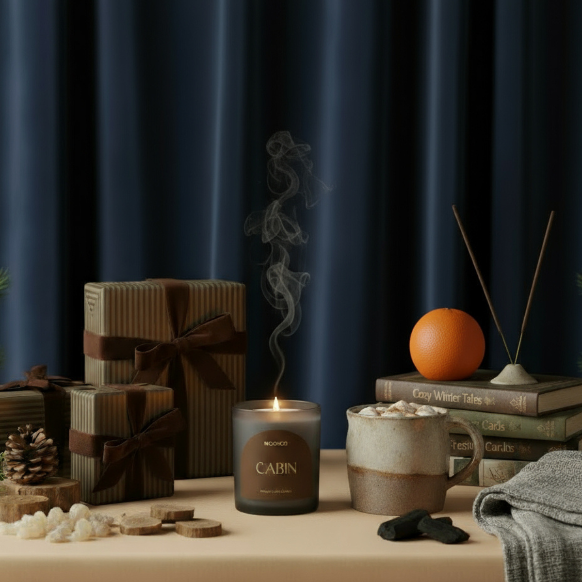 Cabin scented candle